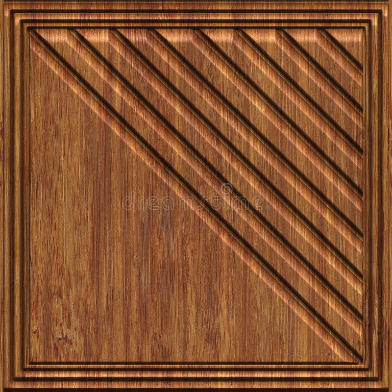 Carved Wood Panel Seamless Texture Stock Illustration Illustration of