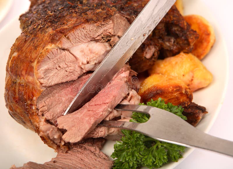 Carving lamb stock image. Image of meat, food, lamb, restaurant 1788507