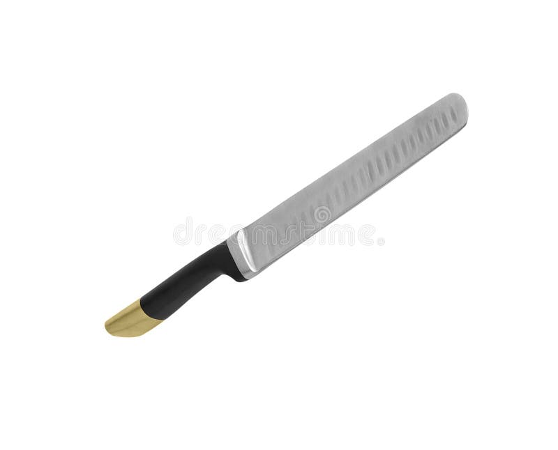 Carving knife isolated on white stock photos
