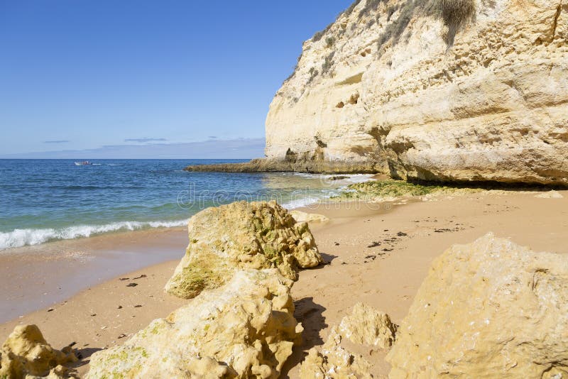 Carvoeiro beach in Portugal royalty free stock photography Carvoeiro beach in Portugal royalty free stock photography