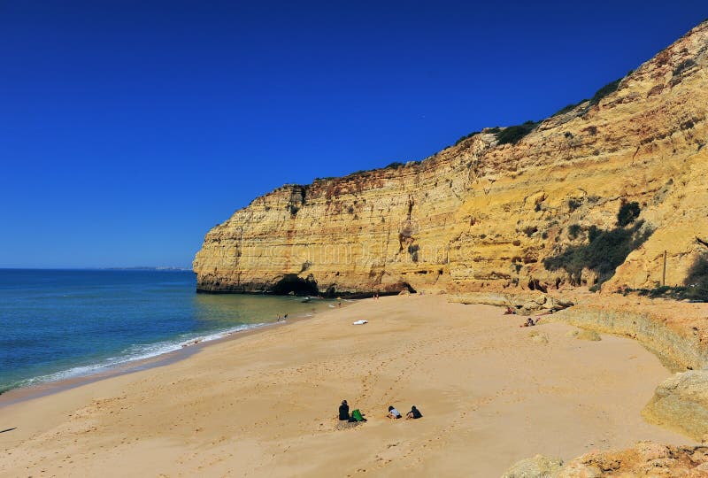 Carvoeiro sand beach, atlantic coastline stock image Carvoeiro sand beach, atlantic coastline stock image