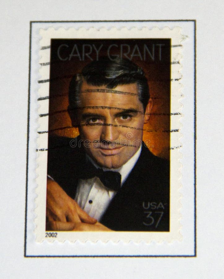 Vintage stamp with Cary Grant