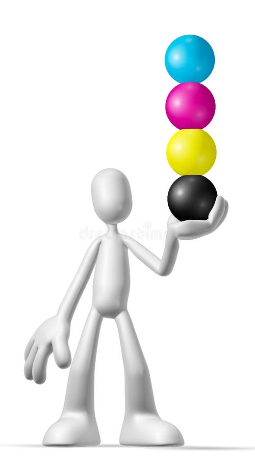 Personaje 3D stock de ilustración