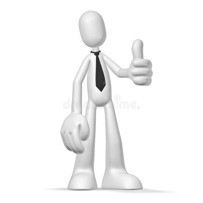 Personaje 3D ilustración del vector