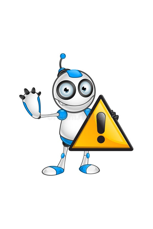 Carácter blanco y azul del robot libre illustration