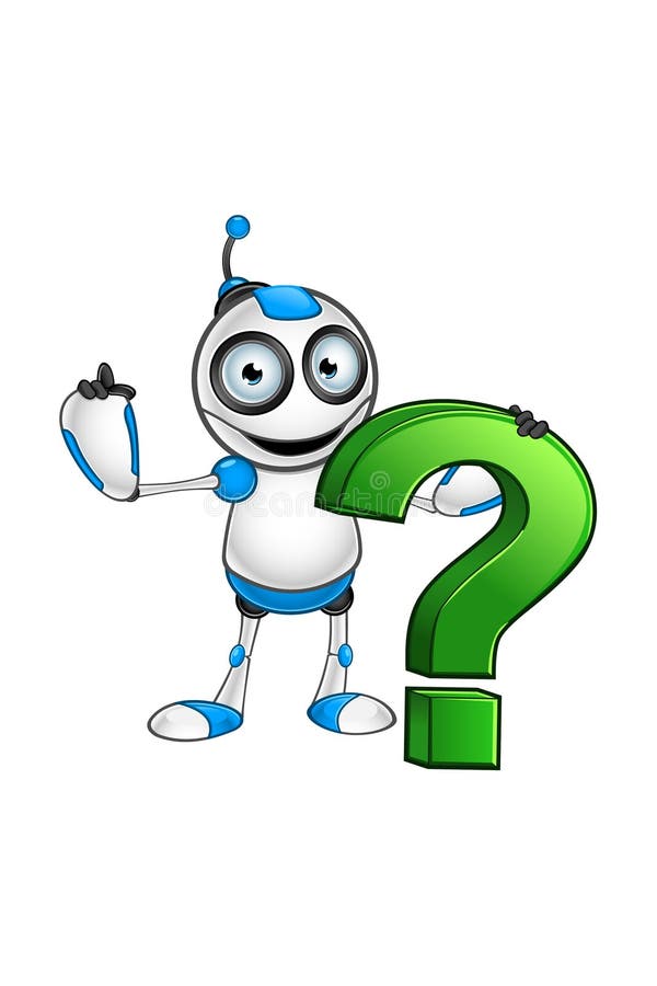 Carácter blanco y azul del robot libre illustration
