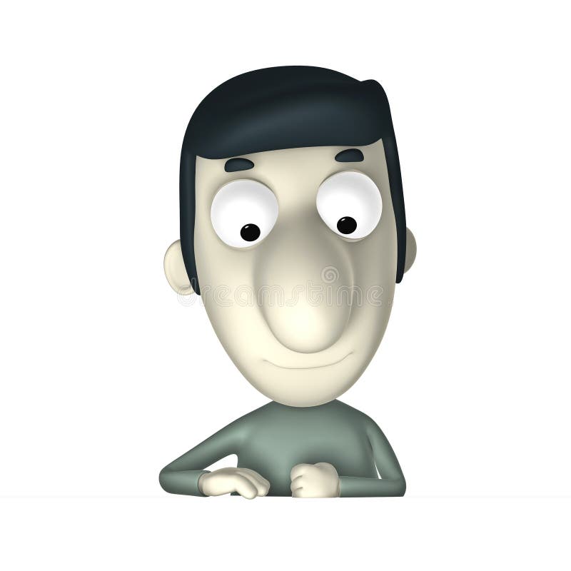 Personaje 3D de dibujos animados stock de ilustración