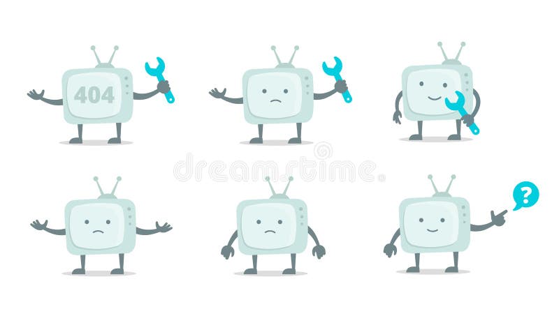 Carácter de Televisor con la cara, las piernas y las manos Repare el sistema La fijación de la televisión de la televisión con la ilustración del vector Carácter de Televisor con la cara, las piernas y las manos Repare el sistema La fijación de la televisión de la televisión con la ilustración del vector