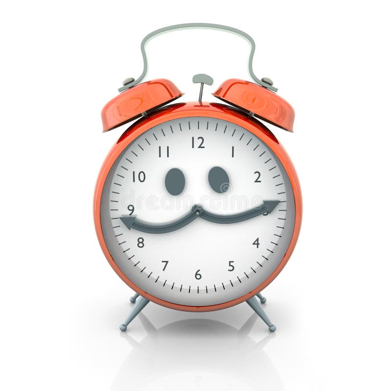 Carácter del reloj de alarma stock de ilustración Carácter del reloj de alarma stock de ilustración
