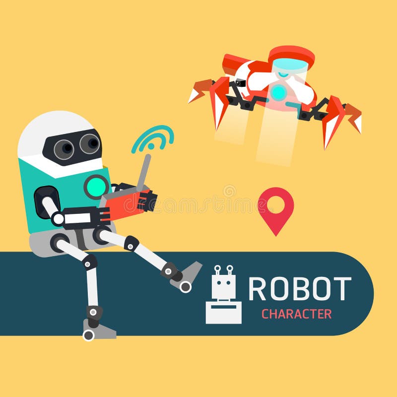 Carácter del robot ilustración del vector