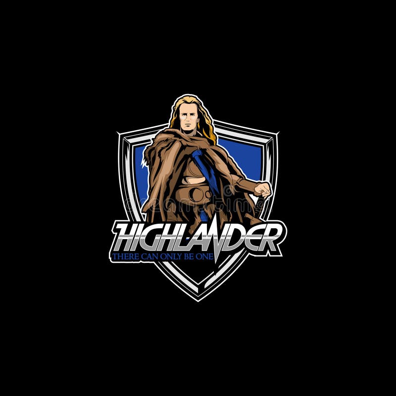 Mascote bárbara Highlander ilustração do vetor