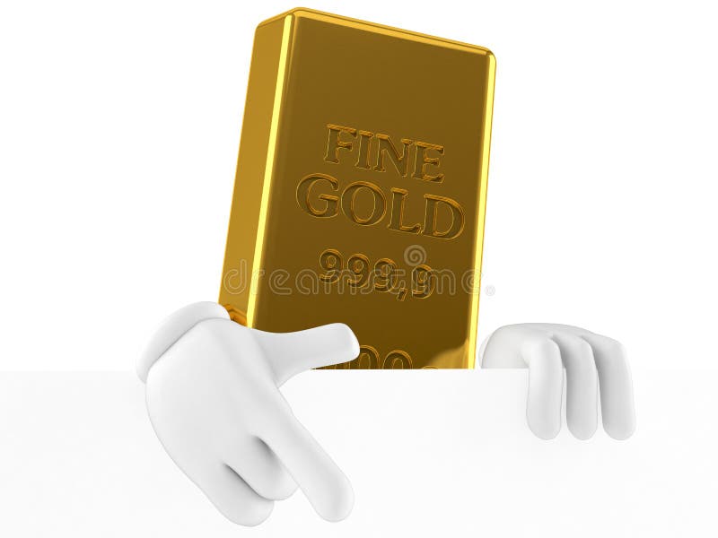 Caráter do ouro ilustração do vetor