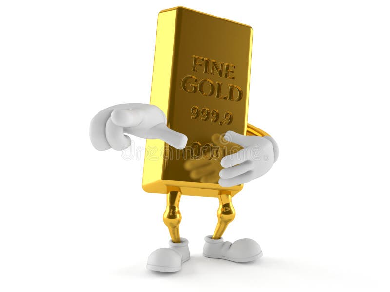 Caráter do ouro ilustração stock