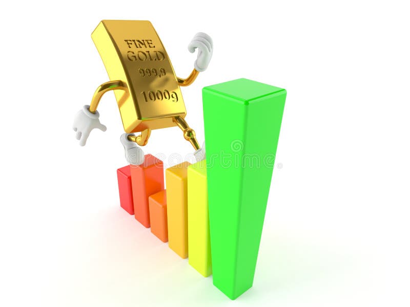 Caráter do ouro com carta ilustração royalty free