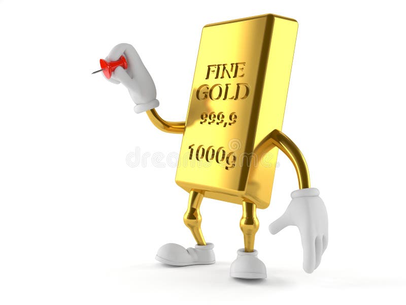 Caráter do ouro que guarda o percevejo ilustração do vetor