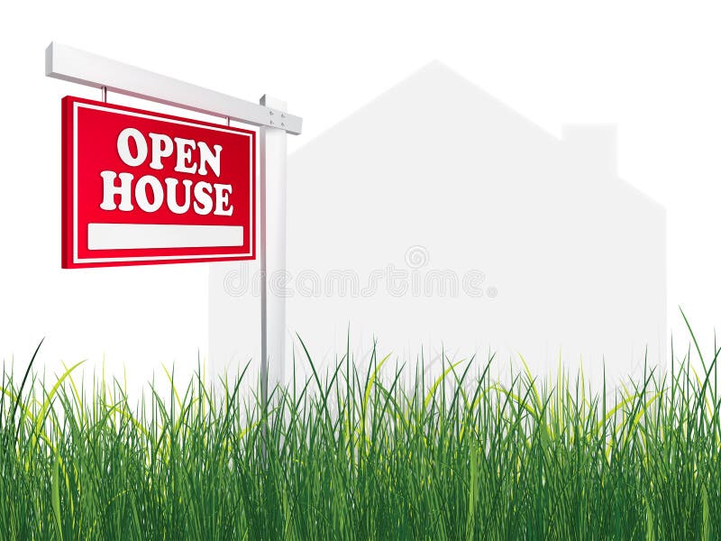 Casa abierta del ? de la muestra de las propiedades inmobiliarias fotografía de archivo libre de regalías Casa abierta del ? de la muestra de las propiedades inmobiliarias fotografía de archivo libre de regalías