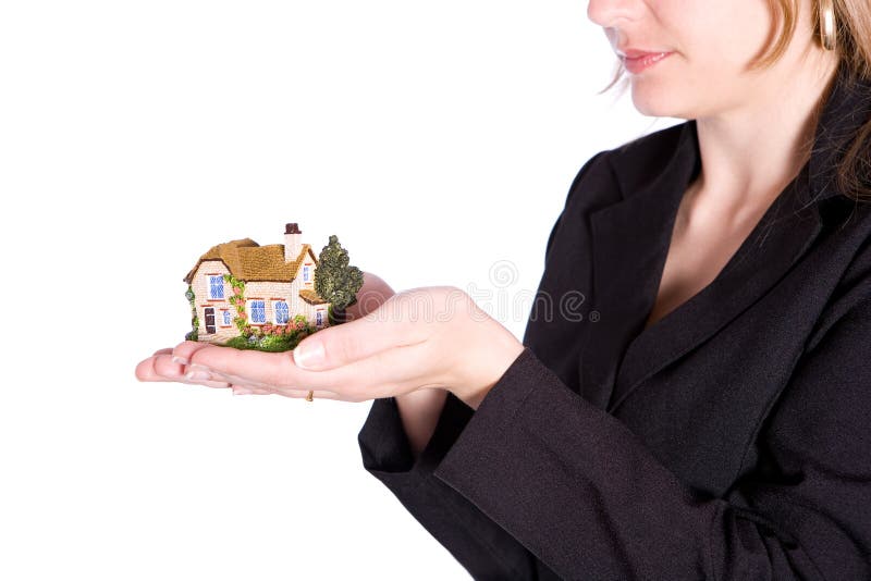 Casa a segurar foto de stock royalty free