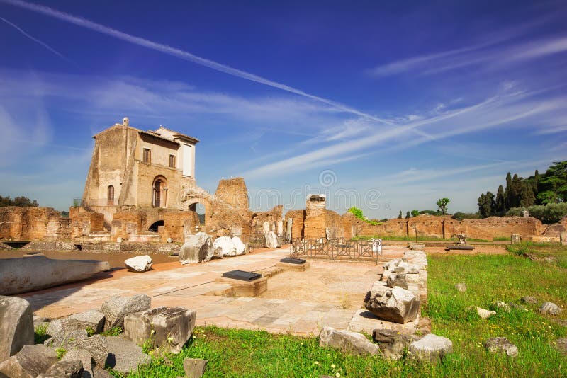 Casa de Augustus no monte de Palatine em Roma