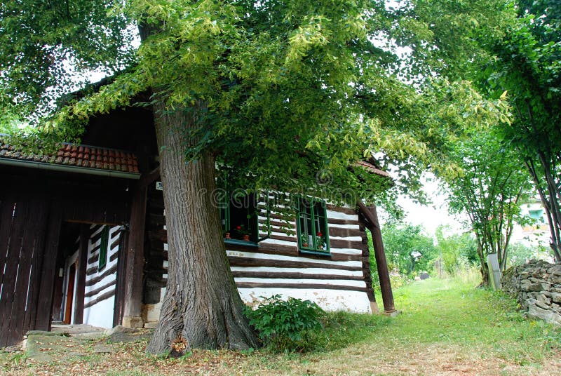 Casa de campo suportada velha tradicional