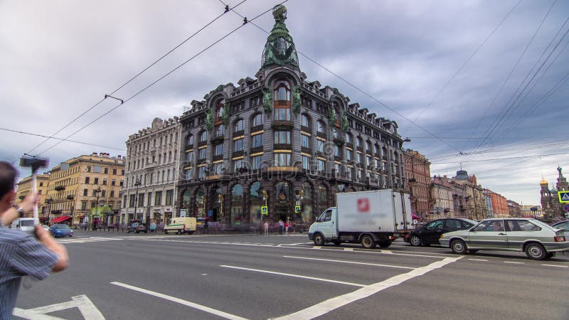 Casa de cantantes en la hipérlapse de santa petersburg.