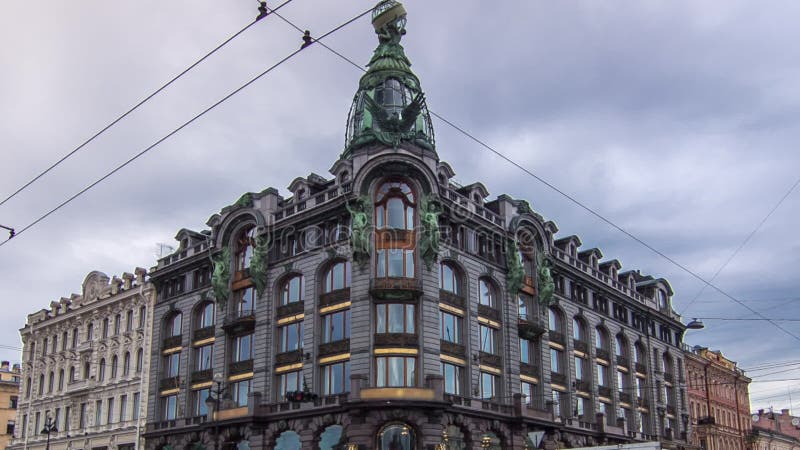 Casa de cantantes en la hipérlapse de santa petersburg.