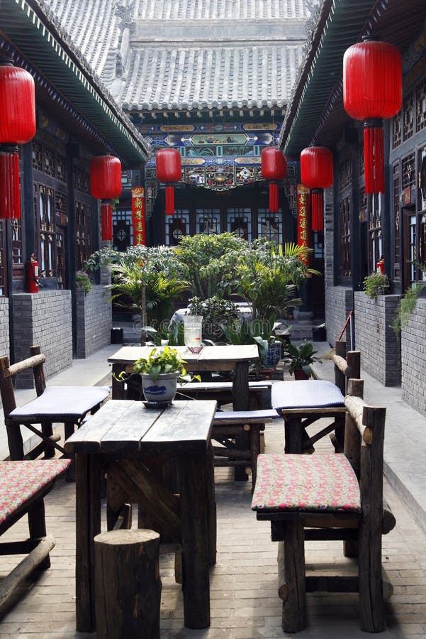 Casa de chá da cidade antiga fotografia de stock