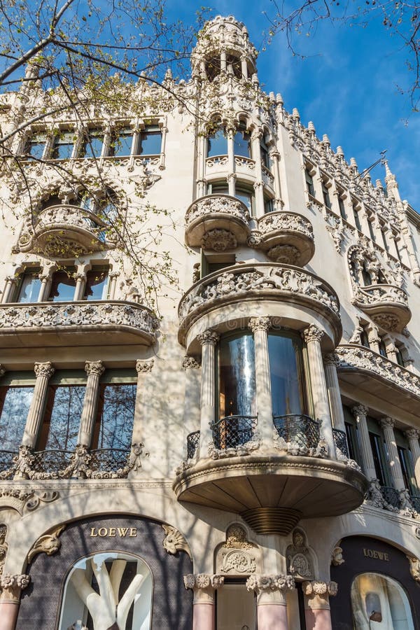 Casa de Lleo Morera em Barcelona fotos de stock Casa de Lleo Morera em Barcelona fotos de stock