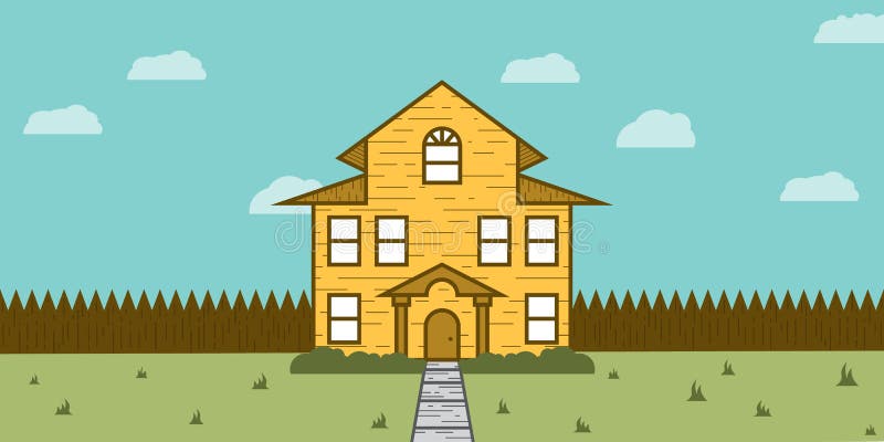 Casa de madeira Real Estate para a venda ilustração stock Casa de madeira Real Estate para a venda ilustração stock