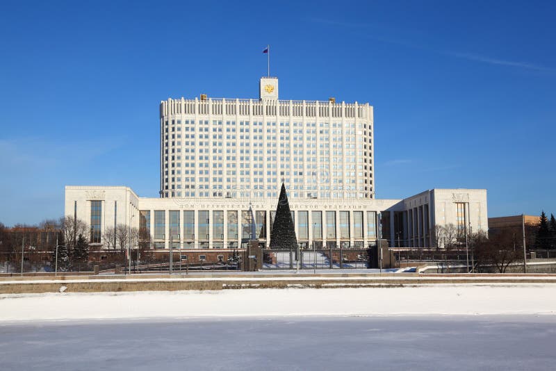 Casa Do Governo Da Federação Russa Em Moscovo Imagem de Stock - Imagem de  capital, potência: 20570917