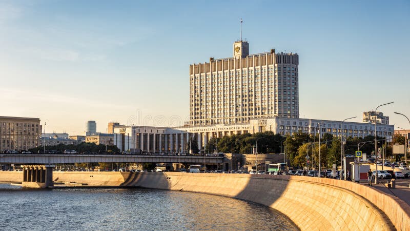 Casa Do Governo Da Federação Russa Em Moscovo Imagem de Stock - Imagem de  capital, potência: 20570917