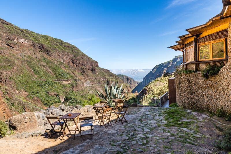 Casa em Barranco de Guayadeque-Gran Canaria, Espanha fotos de stock Casa em Barranco de Guayadeque-Gran Canaria, Espanha fotos de stock