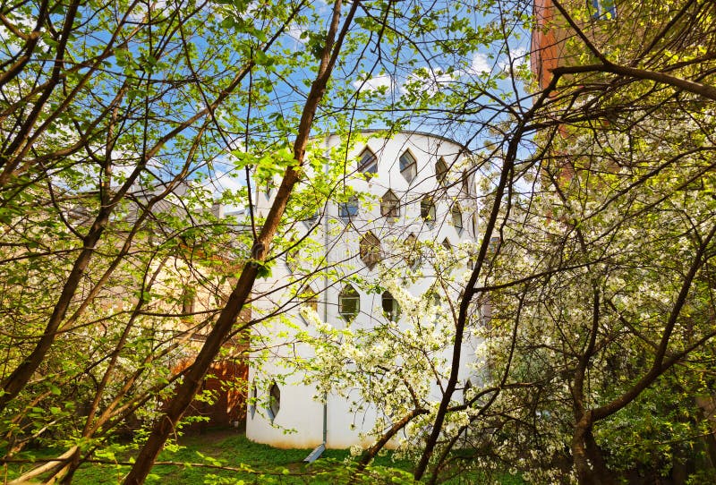Casa famosa dell'architetto Melnikov sulla via di Arbat - Mosca Russ fotografie stock Casa famosa dell'architetto Melnikov sulla via di Arbat - Mosca Russ fotografie stock