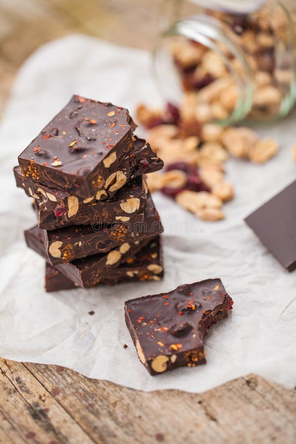 A casa fez o chocolate imagem de stock