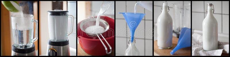 Leite de coco caseiro imagens de stock