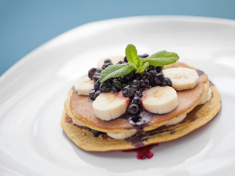 A casa fez panquecas foto de stock royalty free