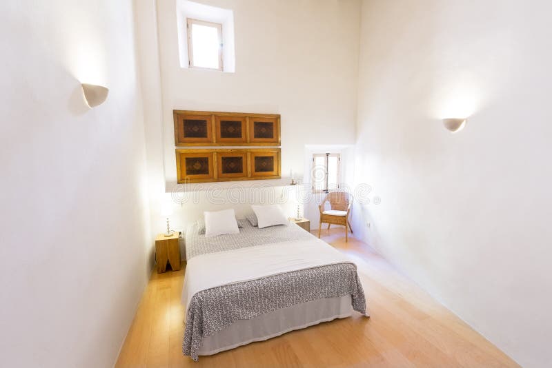 Casa interna baleárica de Majorca no estilo mediterrâneo baleárico foto de stock Casa interna baleárica de Majorca no estilo mediterrâneo baleárico foto de stock