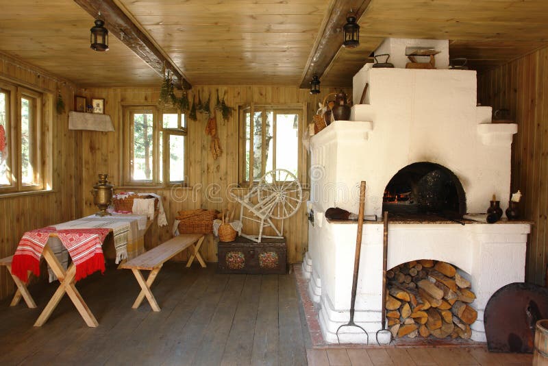Casa interna con il forno fotografie stock Casa interna con il forno fotografie stock