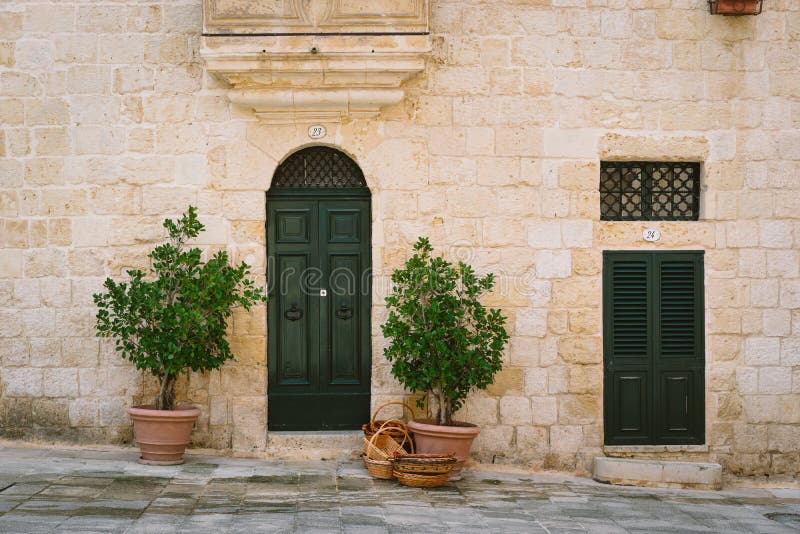 Casa maltese in Mdina fotografia stock. Immagine di portelli 91991028