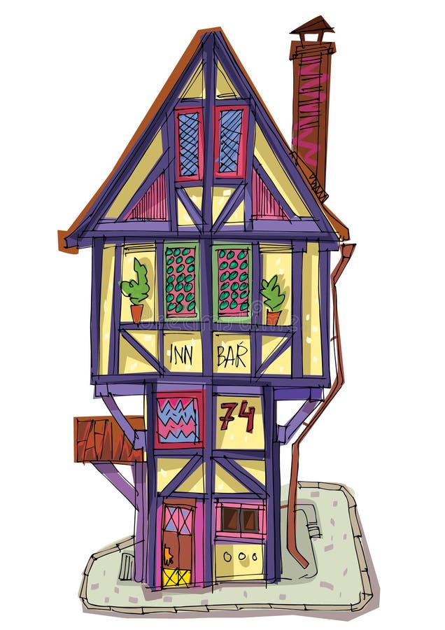 Casa medieval ilustração do vetor Casa medieval ilustração do vetor