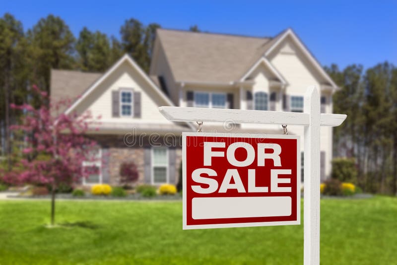 Casa para o sinal e a casa de Real Estate da venda