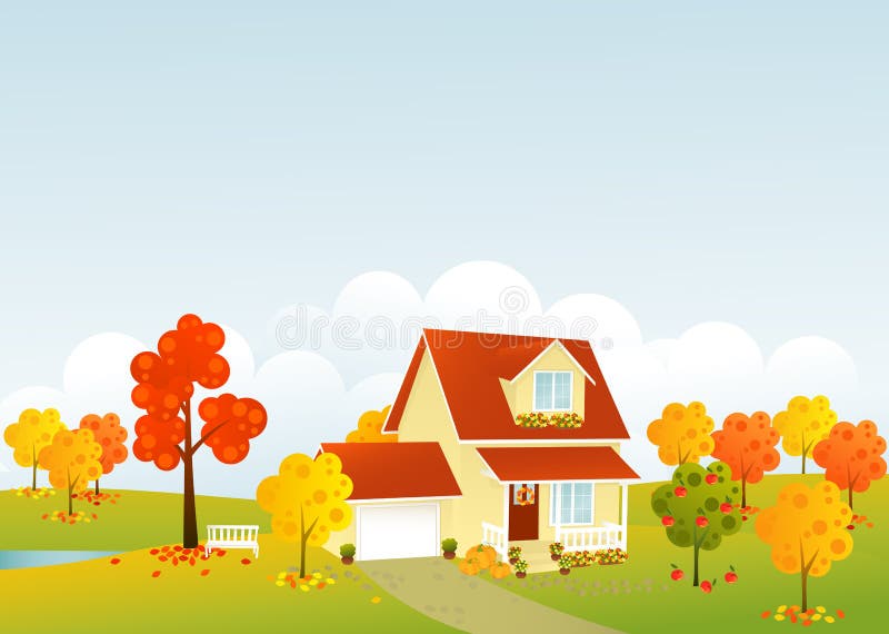 Casa piacevole royalty illustrazione gratis Casa piacevole royalty illustrazione gratis
