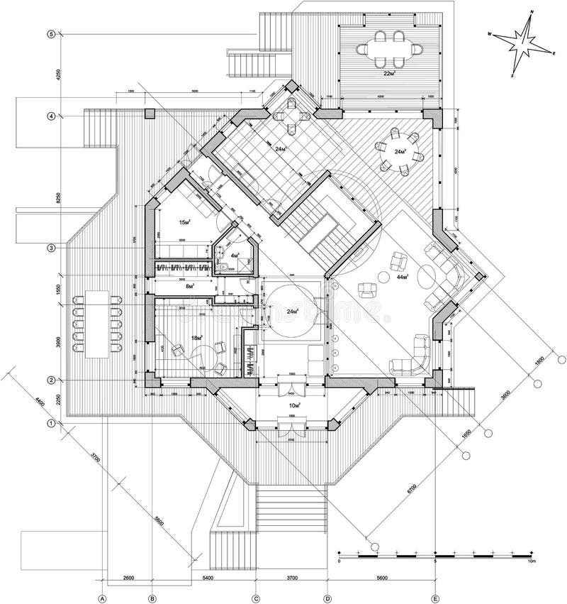 Casa - planta da arquitetura ilustração do vetor Casa - planta da arquitetura ilustração do vetor
