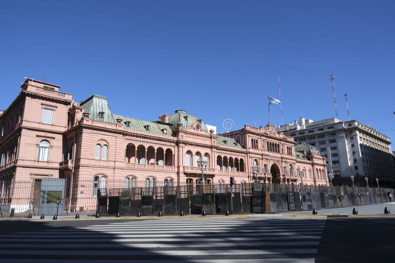 Casa roz casa rosada din plaza de mayo buenos Argentina royalty free illustration