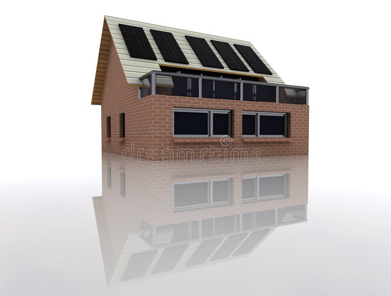 Casa Del Ladrillo Con Vista Delantera Abierta De La Cerca Del Hierro