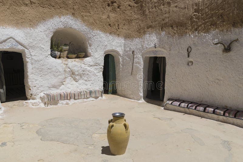 Underground House of trogladites in the desert of Tunisia,Matmata. Africa. Underground House of trogladites in the desert of Tunisia,Matmata. Africa.