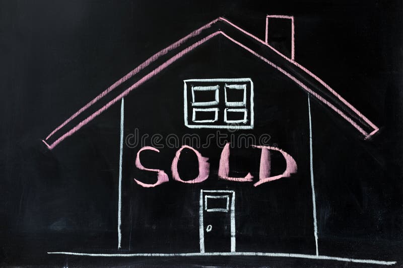 Casa vendida imagens de stock Casa vendida imagens de stock