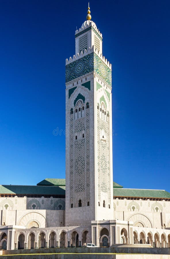 Casablanca, Marokko Moskee Hassan die II bouwen stock afbeelding Casablanca, Marokko Moskee Hassan die II bouwen stock afbeelding