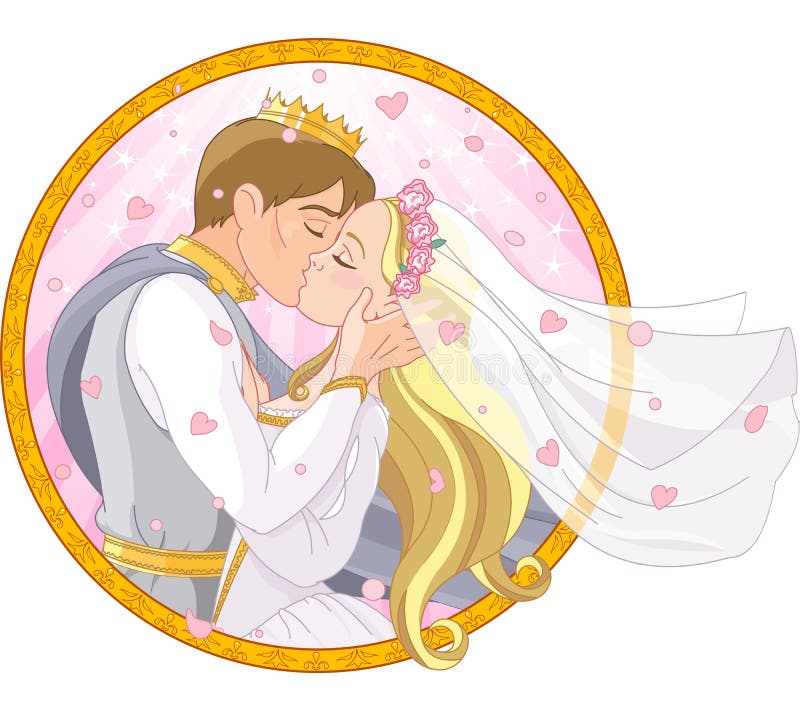 Casamento real dos pares ilustração royalty free Casamento real dos pares ilustração royalty free