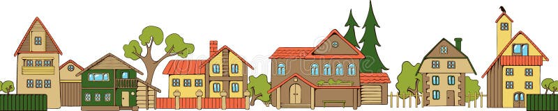 Casas stock de ilustración
