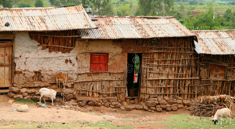 Casas africanas na Etiópia imagens de stock royalty free
